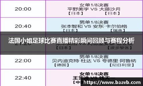 法国小姐足球比赛直播精彩瞬间回顾与赛程分析